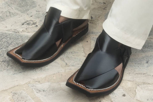 Grezer karachi chapals Black Coloure-Rg32