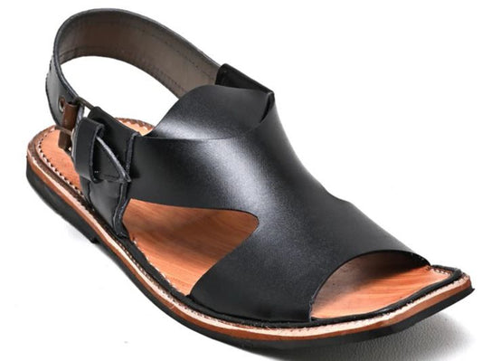 Kohati Chappal / Sandal – Gents – Genuine Leather – Black