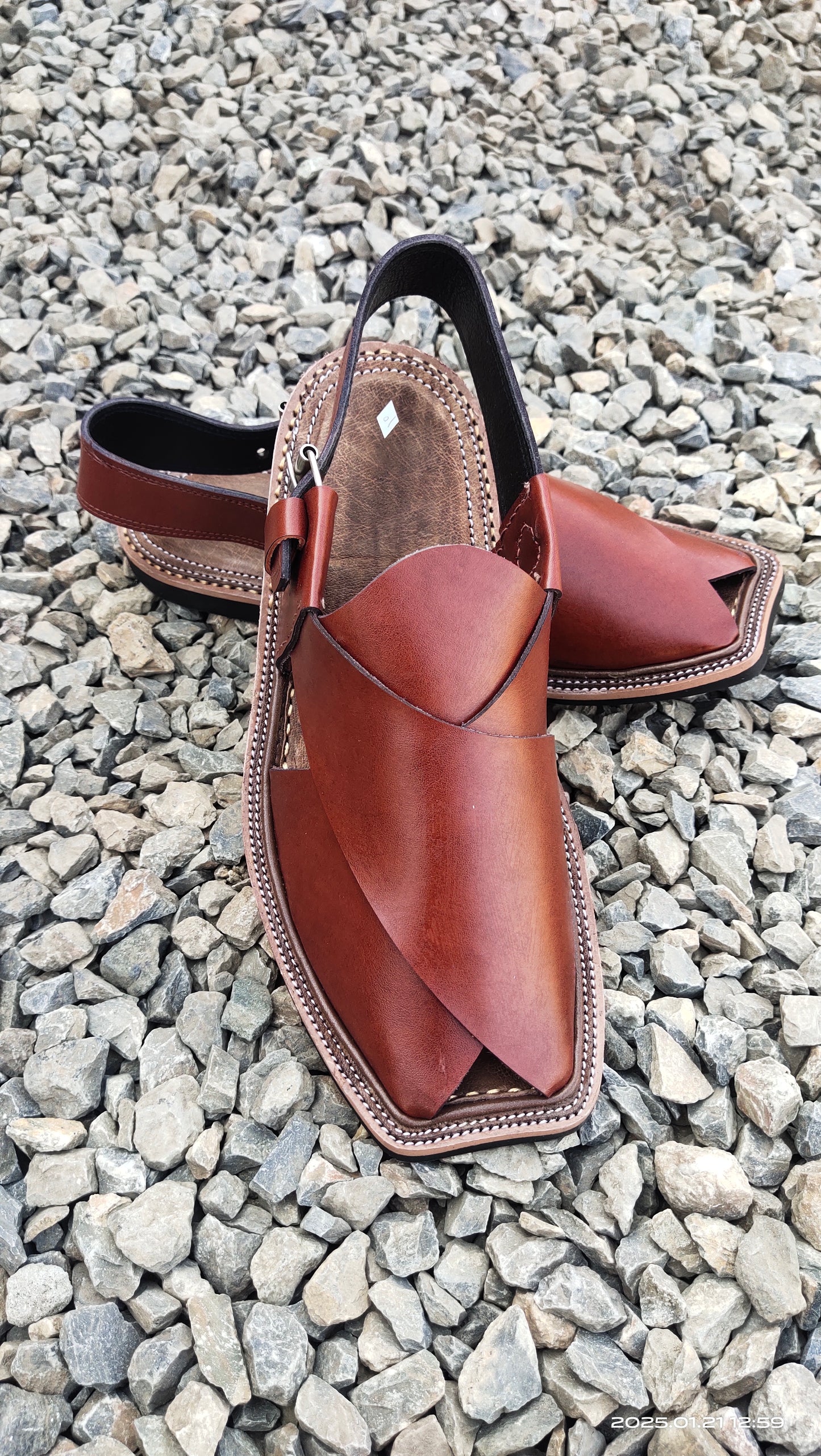 Charsada Chappal / Sandal – Gents – Genuine Leather –Mustered Rg 305