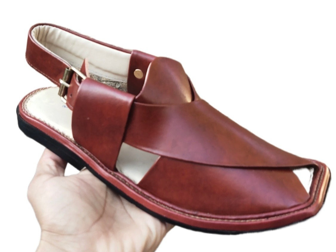 SMART ZALIMI Chappal / Sandal – Gents – Genuine Leather MUSTERED