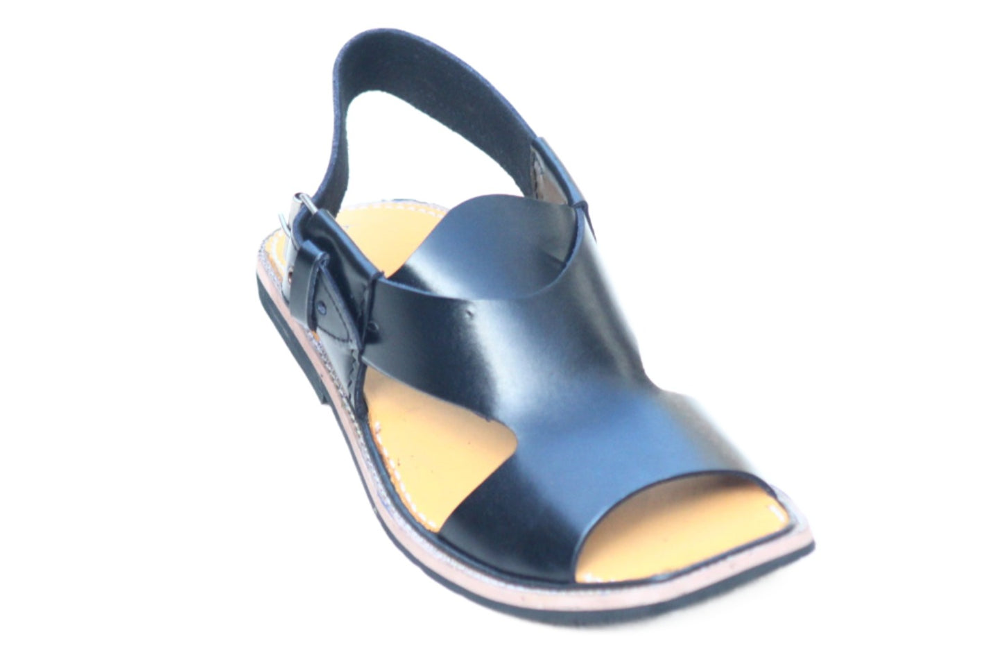 Kohati Chappal / Sandal – Gents – Genuine Leather – Black