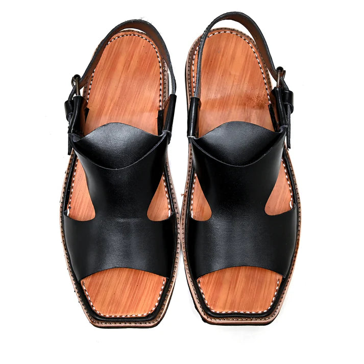 Kohati Chappal / Sandal – Gents – Genuine Leather – Black