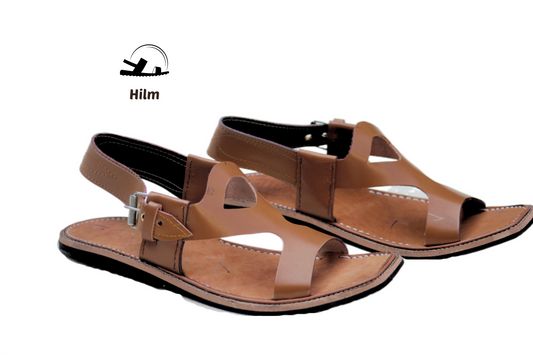 Kohati Chappal / Sandal AYE(ank Style)– Orange – Genuine Shining Leather- Light Weight