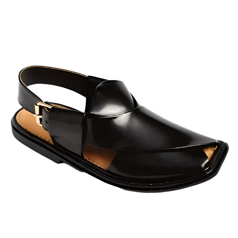 SMART ZALIMI Chappal / Sandal – Gents – Genuine Leather BLACK