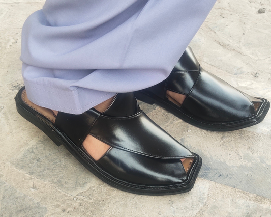 SMART ZALIMI Chappal / Sandal – Gents – Genuine Leather BLACK