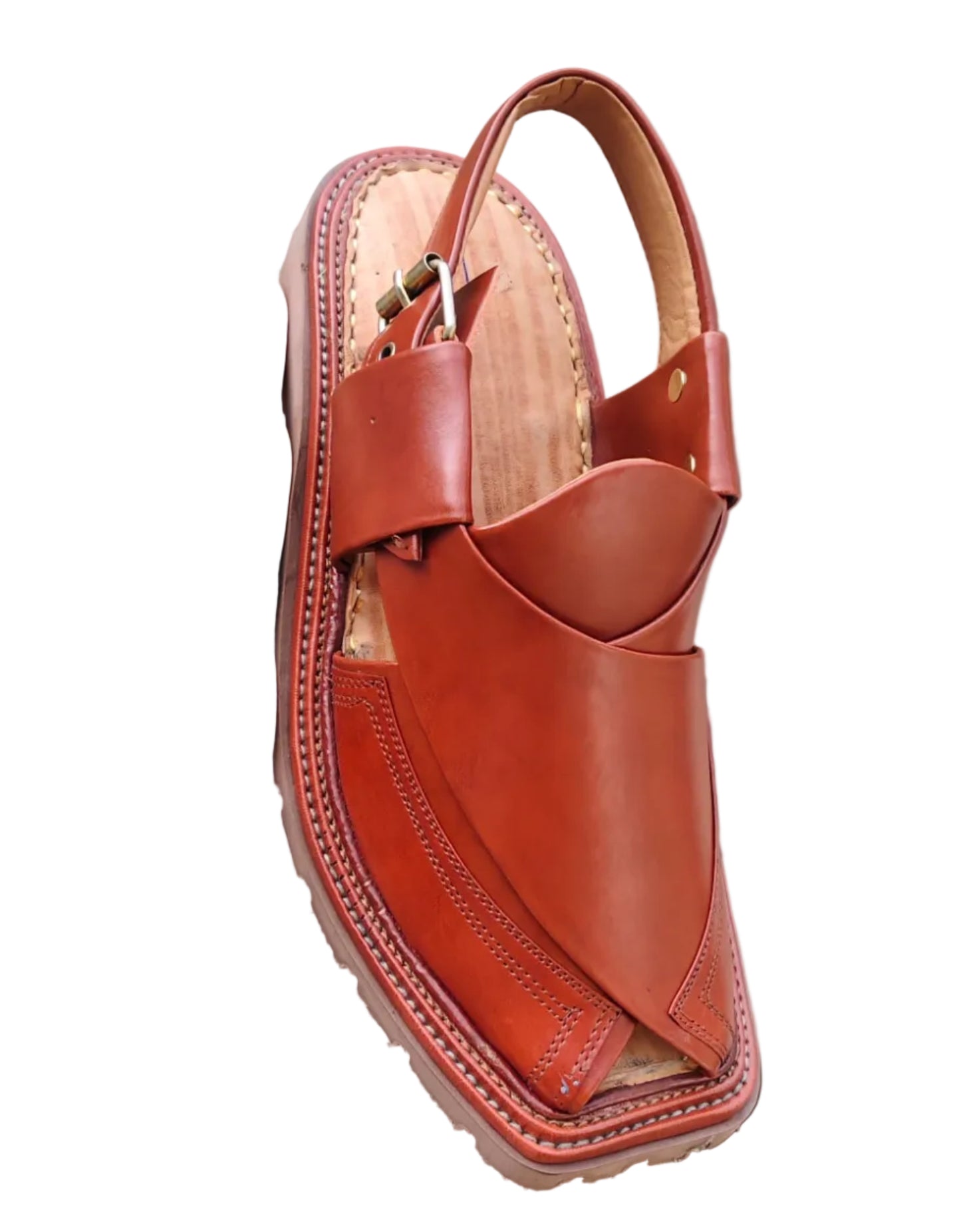 Peshawari chapals Sd Sole Light weight Mustered Color