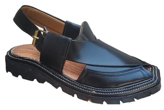 Peshawari chapals Sd Sole Light weight Black Color