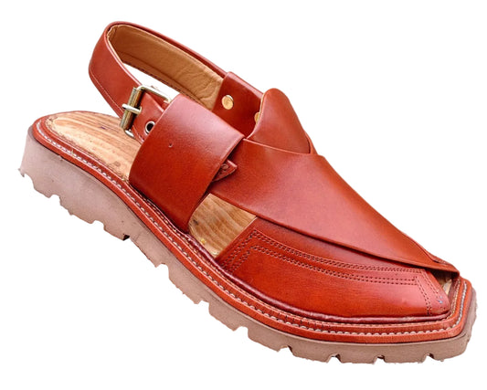 Peshawari chapals Sd Sole Light weight Mustered Color