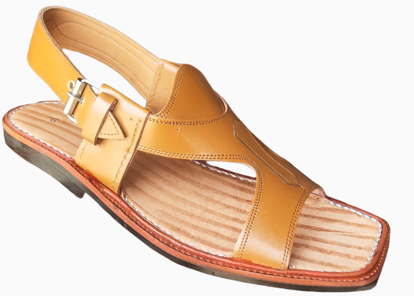 Kohati Chappal belat wale – Orange – Genuine Shining Leather- Light Weight