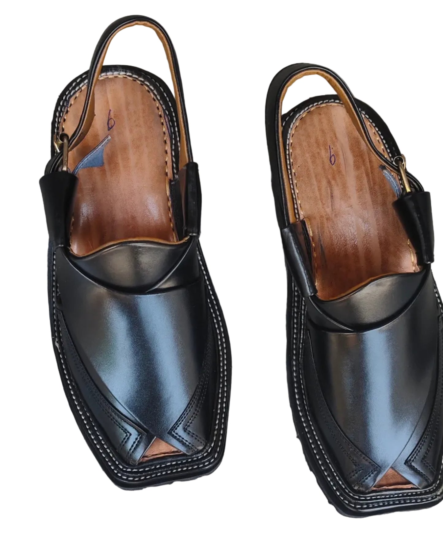 Peshawari chapals Sd Sole Light weight Black Color