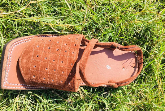 Balochi Chapals Saber Leather Orange Colour