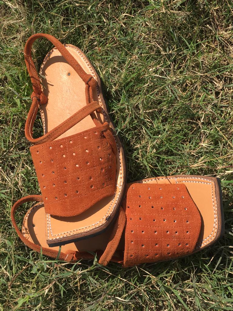 Balochi Chapals Saber Leather Orange Colour
