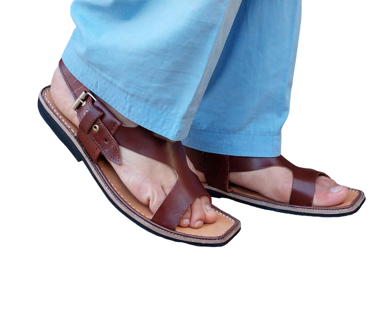 Kohati Chappal / Sandal AYE(ank Style)– Gents – Genuine Shining Leather- Light Weight