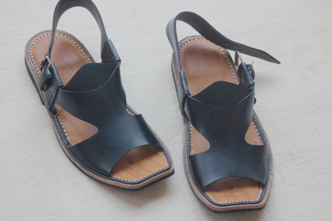Kohati Chappal / Sandal – Gents – Genuine Leather – Black
