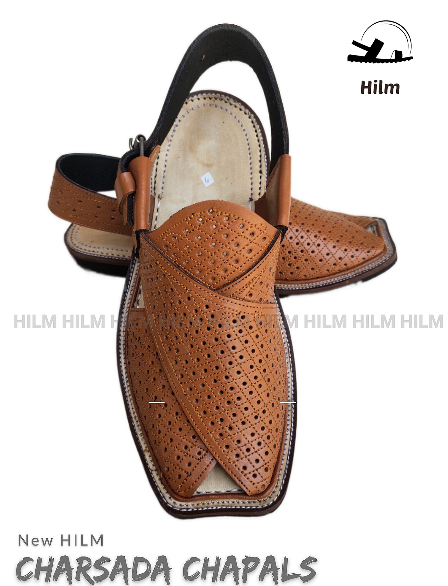 Charsada Chappal / Sandal – Gents-Jale wala – Genuine Leather –Mustered Rg 312