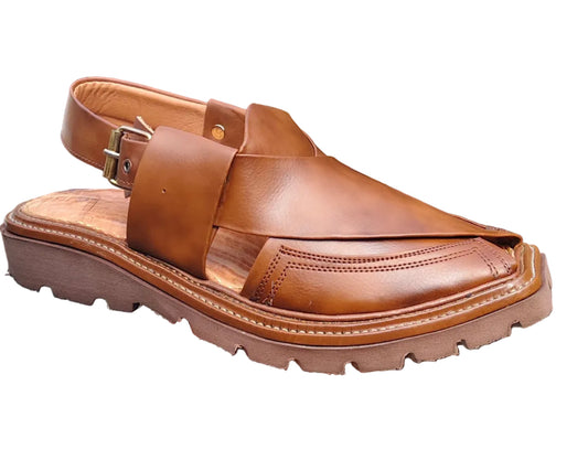 Peshawari chapals Sd Sole  Light weight Brown Shet Color