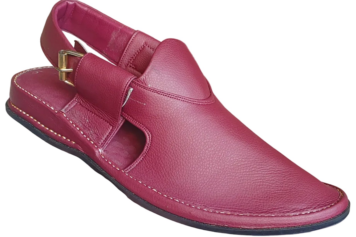 Peshawari Shoes In genuine LeatherTyre  Sole Mahroon colore