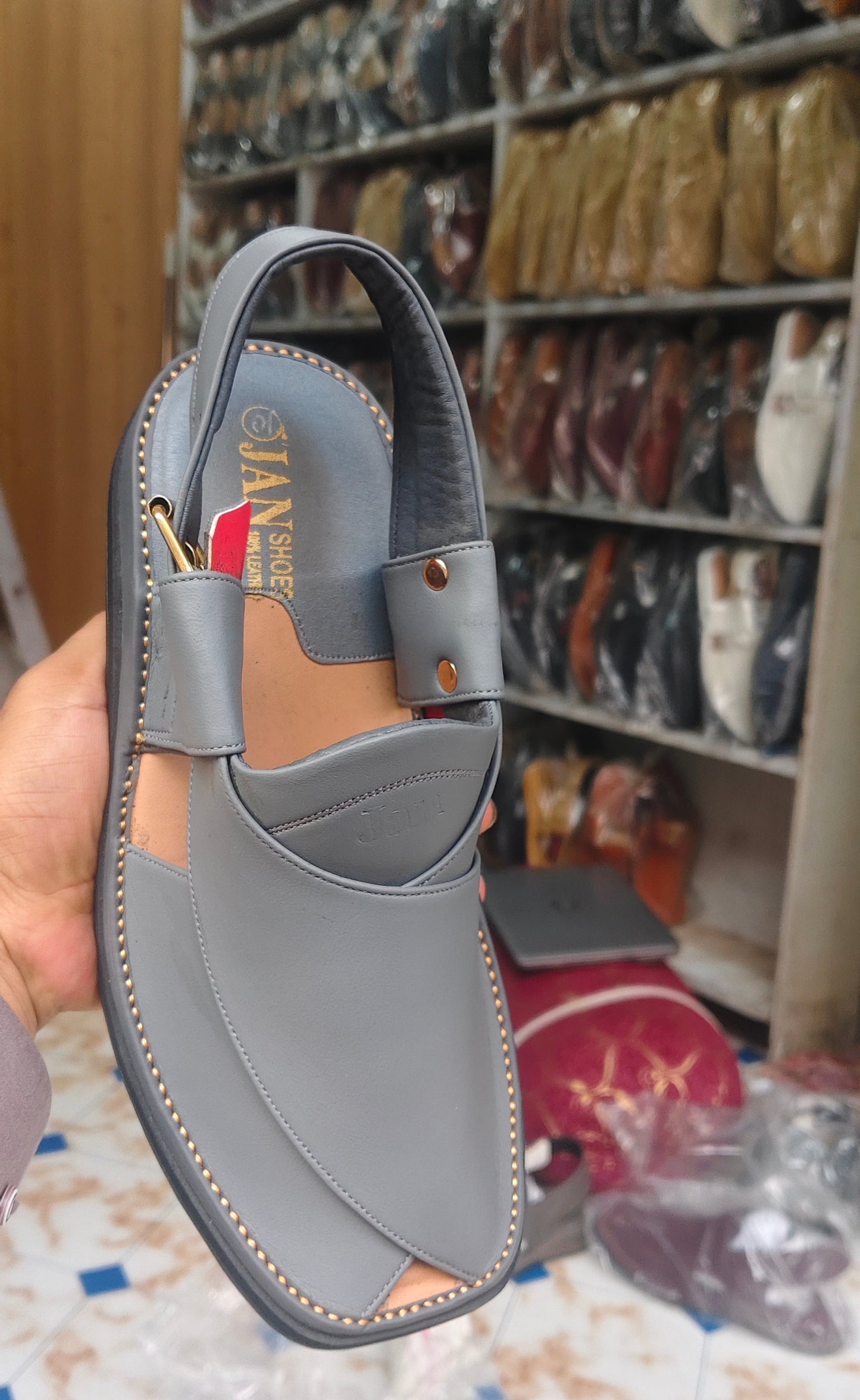 Peshawari GoGo  chapals Gray Colore