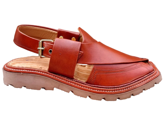 Peshawari chapals Sd Sole  Light weight Mustered Color