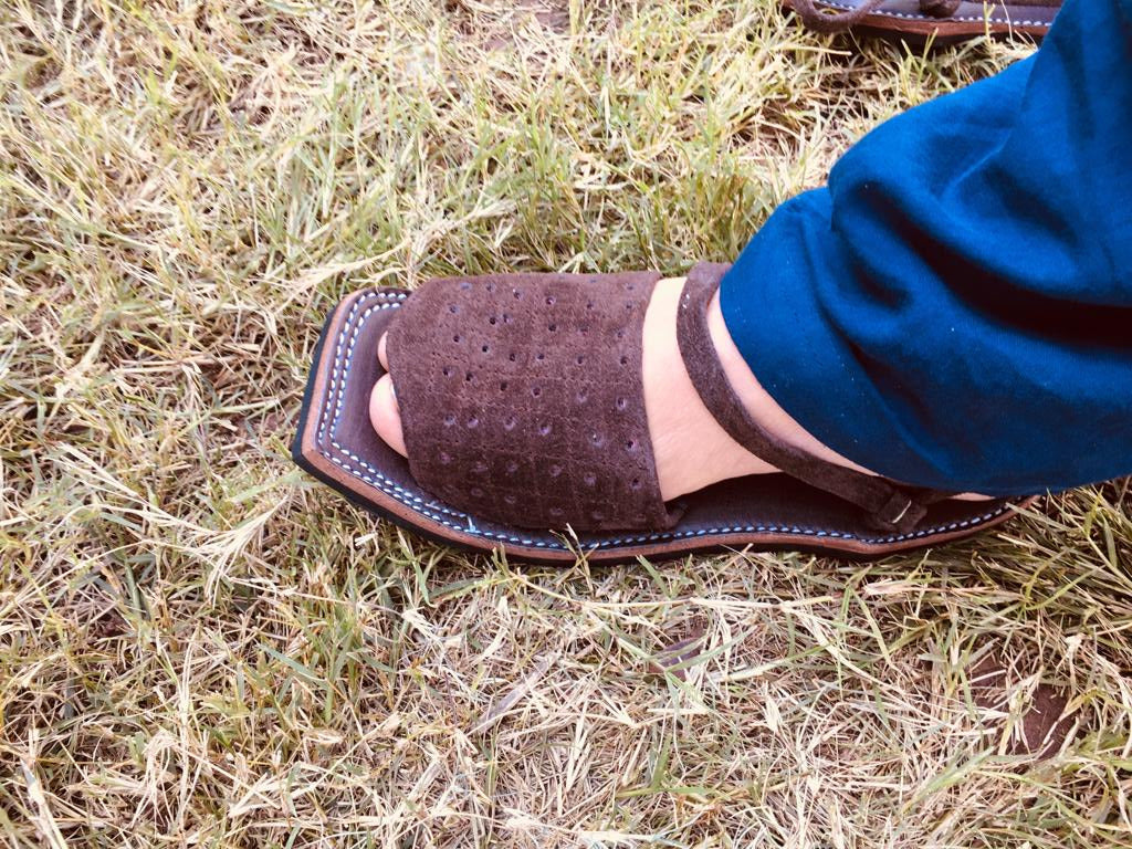 Balochi Chapals Saber Leather Brown